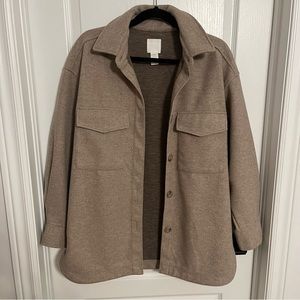 H&M Taupe Shacket Small